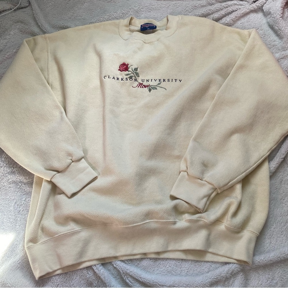 Vintage pastel yellow jansport crew neck